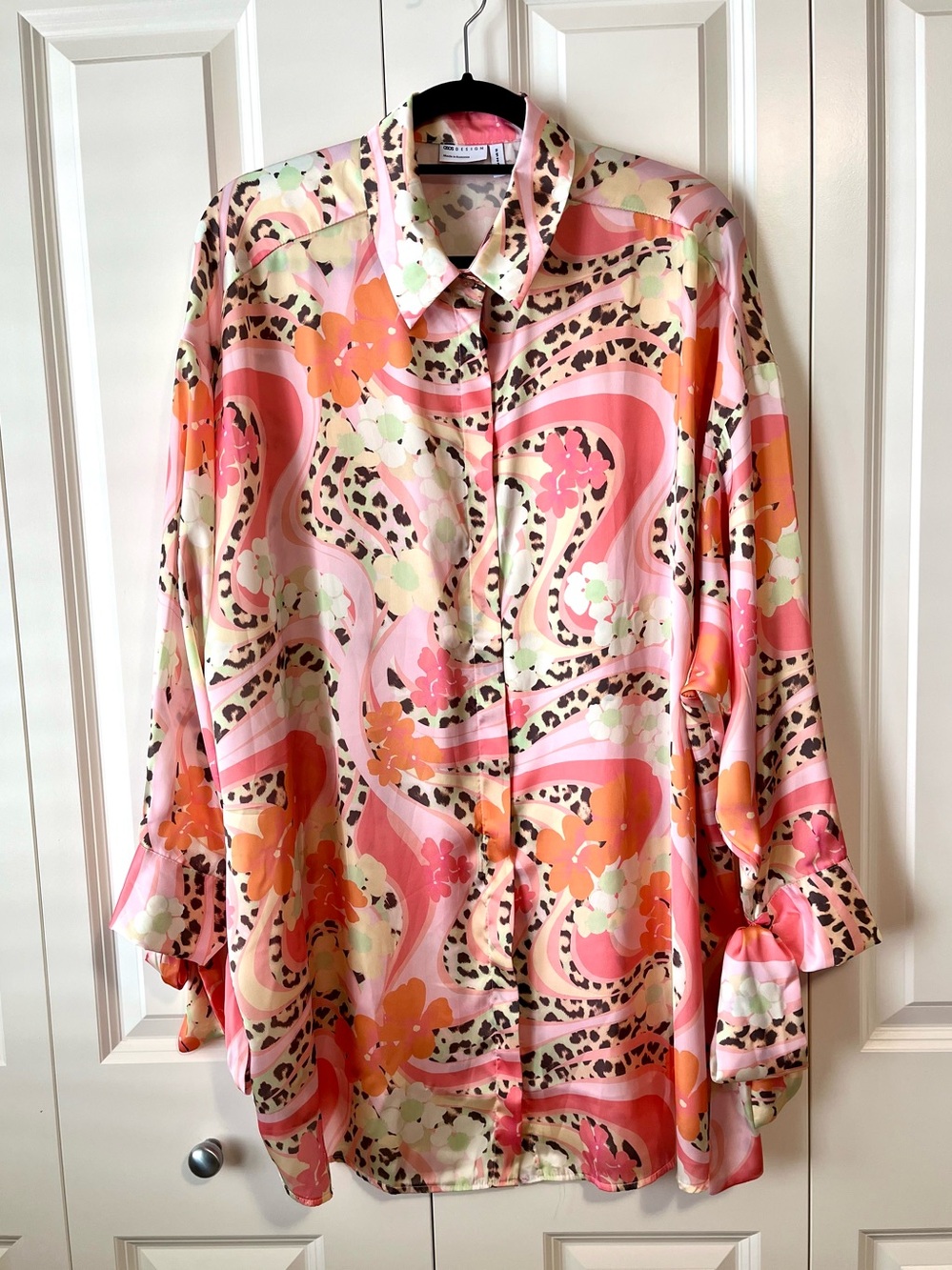 Size 12 multi colour print blouse